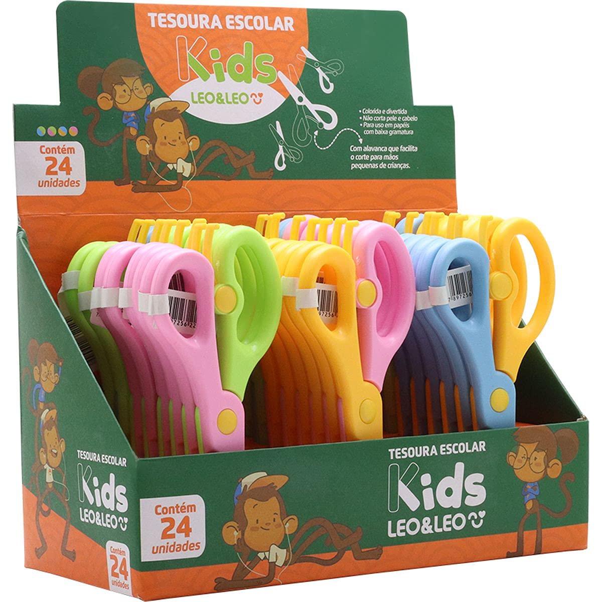 Tesoura Escolar Kids 4 Cores-Dp.c/24 Tesoura Escolar Kids 4 Cores-Dp.c/24